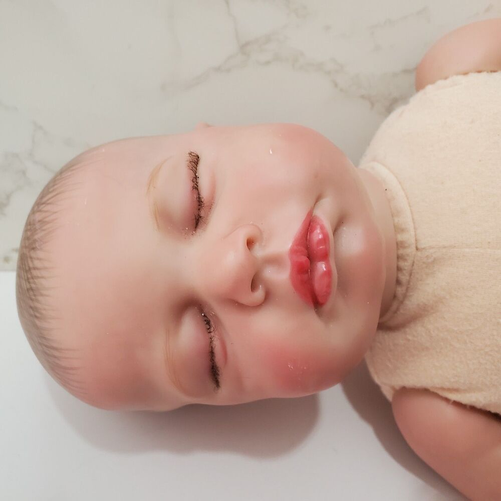 Reborn Baby Doll 18" Cloth Body Vinyl Face Arms Legs Realistic Life-like Flaws